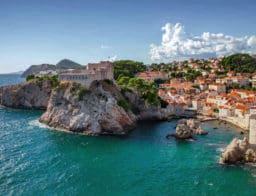 Fort Lovrijenac és West Harbor, Dubrovnik, Horvátország, St. Lawrence Fortress