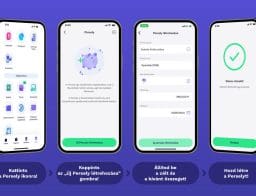 Gránit eBank mobilapp képernyő: Persely megtakarítási számla nyitása a menüből