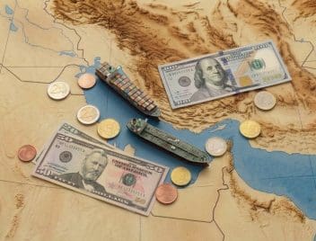 Perzsa-öböl térsége, Irán, térkép, devizák energiaválságok idején
