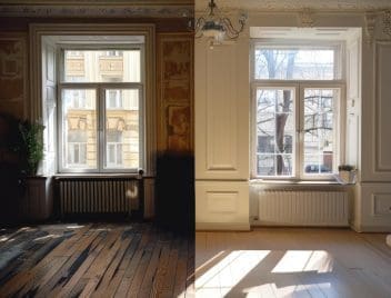 Ablakcsere és fűtéskorszerűsítés - előtte-utána fotó