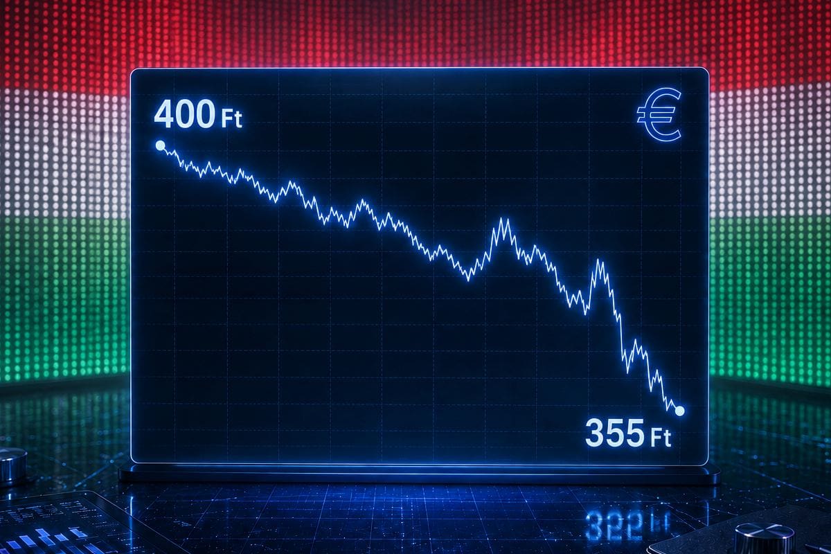 Június első napjaiban a forint közel négyéves csúcsra erősödött az euróval szemben, rövid időre visszatérve a 354–355-ös sáv közelébe, grafikon, eur-huf